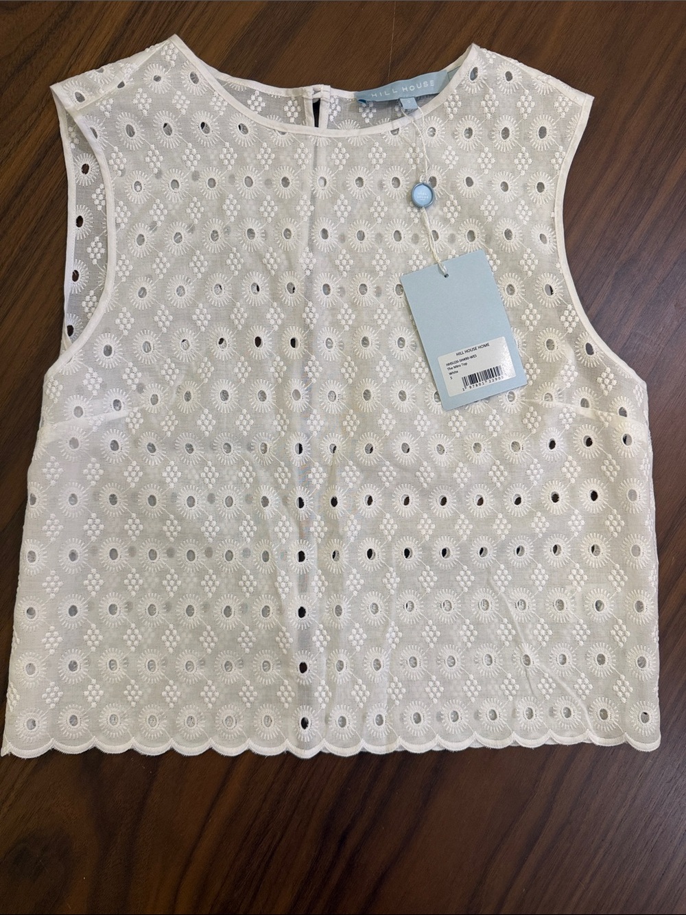 Hill House White Eyelet Sleeveless Camisole - NWT